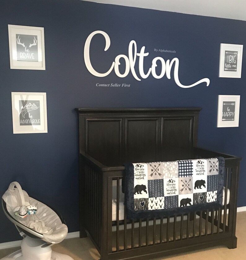 Nursery Name Sign Girl Boy Baby Name Letters for Wall Decor Etsy New