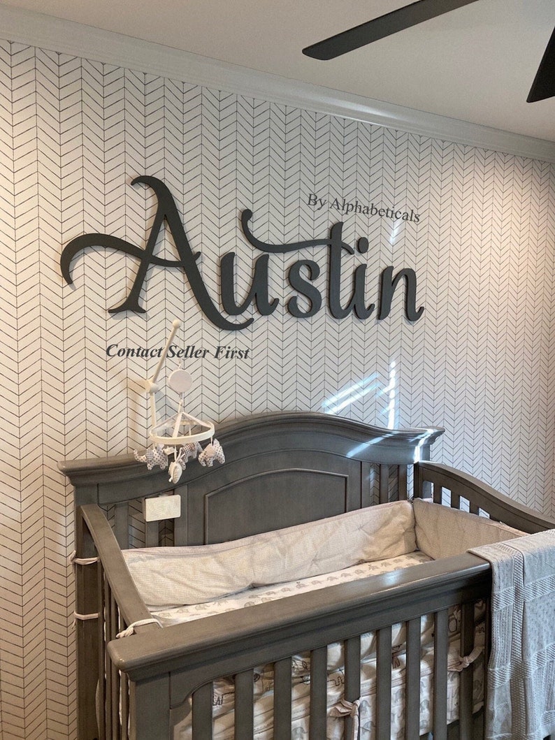 Boy Nursery Name Sign Wooden Letters for Wall Decor Etsy