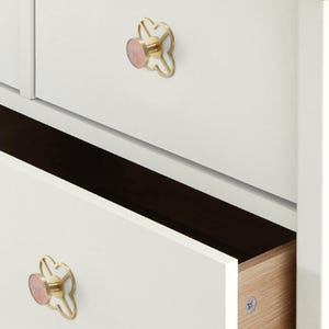 Knoppar i massiv mässing, klöverhjärtformade snäckskalsinlägg, nordisk modern beslag (40 stilar) bild 20