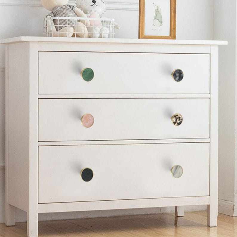 Knoppar i massiv mässing, klöverhjärtformade snäckskalsinlägg, nordisk modern beslag (40 stilar) bild 19