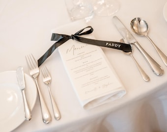 Minimalist Wedding Menu Template | Elegant Typography, Customizable (Digital Download)