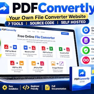 PDFConvertly Source Code | 7-Tool File Converter Website (Self-Hosted)