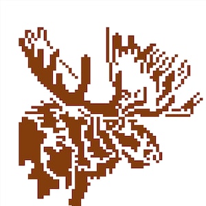 MOOSE C2C GRAPH AFGHAN Pattern with written row by row color imstructions