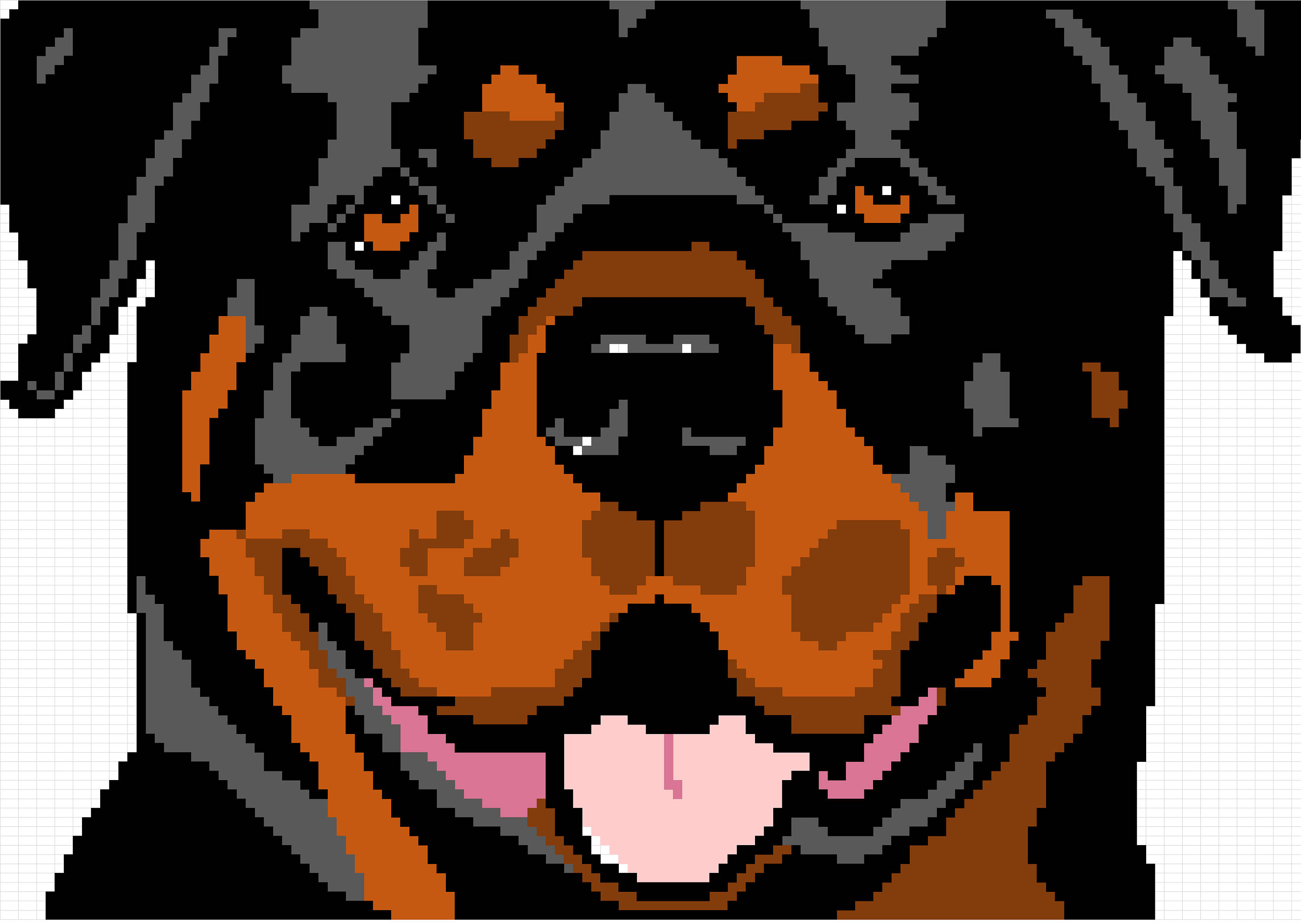 ROTTWEILER C2C Graph and Pattern. Row by Row Instructions - Etsy
