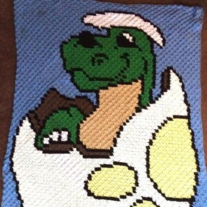 C2C PATTERN Baby Dino c2c crochet graph pattern