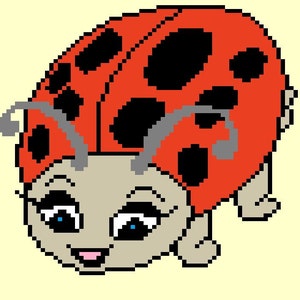 C2C PATTERN LADY BUG c2c graph pattern with row by row color chart instructions