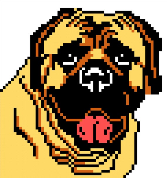 MASTIFF C2C PATTERN graph with written row by row color count instructions