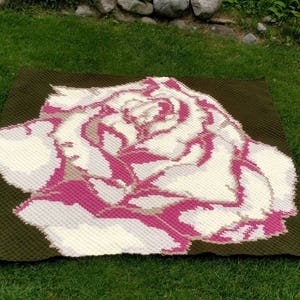 ROSE Mini C2C Pattern Graph With Written Row by Row Pattern - Etsy