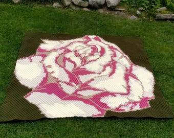 ROSE Mini C2C Pattern Graph With Written Row by Row Pattern | Etsy