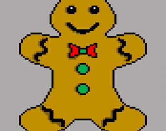 Gingerbread man c2c pattern