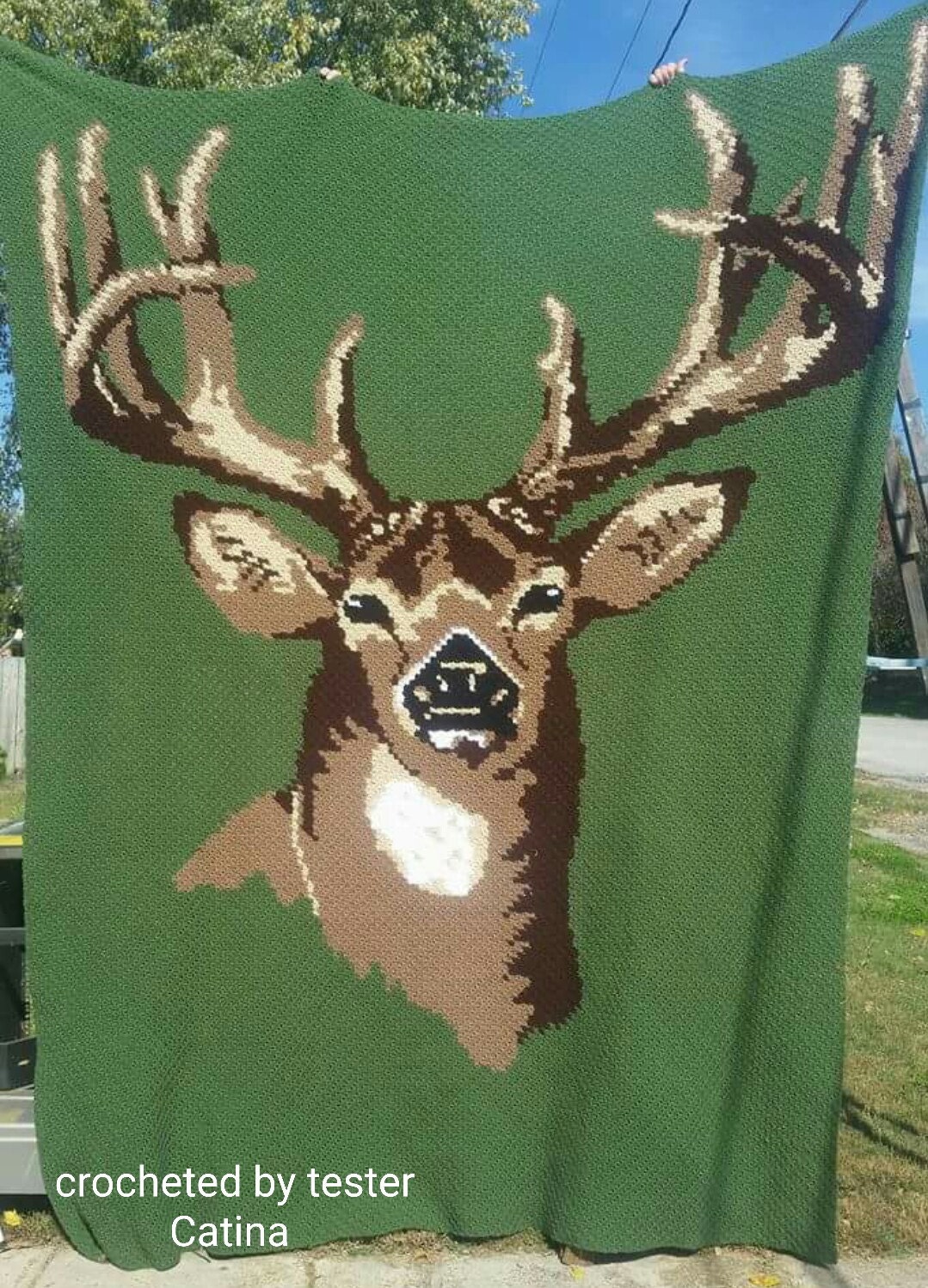 WHITETAIL DEER MINI C2C Graph Afghan Pattern With Written Instructions and Mini C2c Pattern Crochet Pattern Deer Crochet Pattern Crochet Etsy