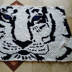 C2C Pattern WHITE TIGER C2C Graph Crochet Pattern with color chart instructions