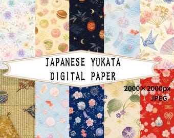 Japanese YUKATA digital paper