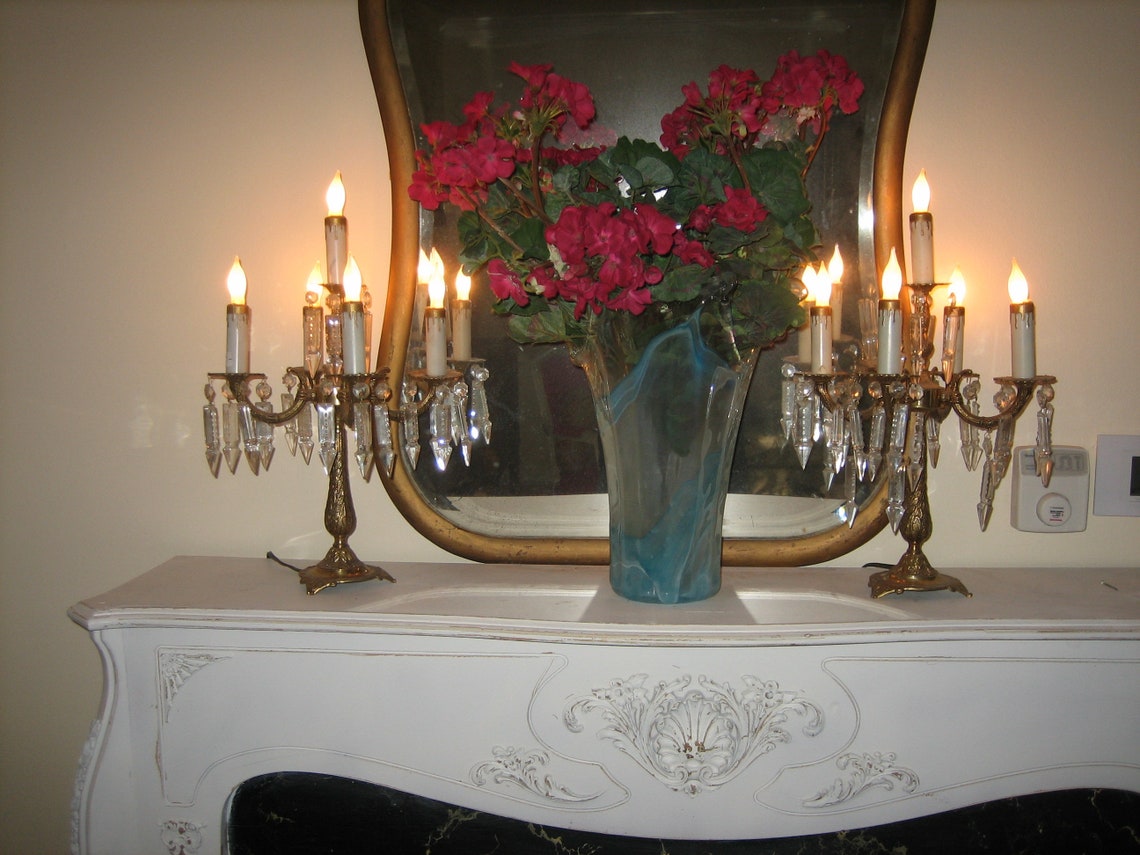Pair of Vintage Electric Candelabra Etsy