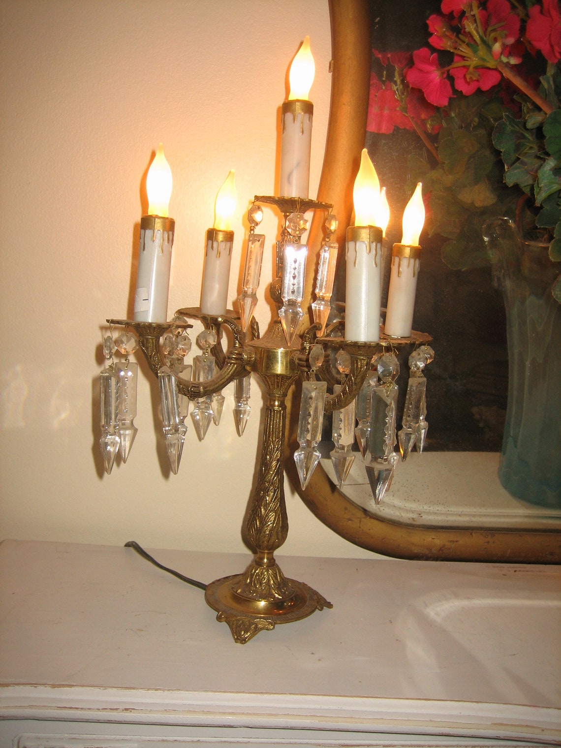 Pair of Vintage Electric Candelabra Etsy