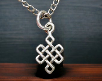 Sterling Silver Celtic Witch Knot Charm Witchcraft Jewelry Celtic Small Bracelet or Necklace Charm