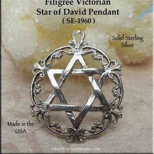 Genuine 925 Sterling Silver Star Of David Necklace Pendant For Men | Handcrafted Artisan Jewelry