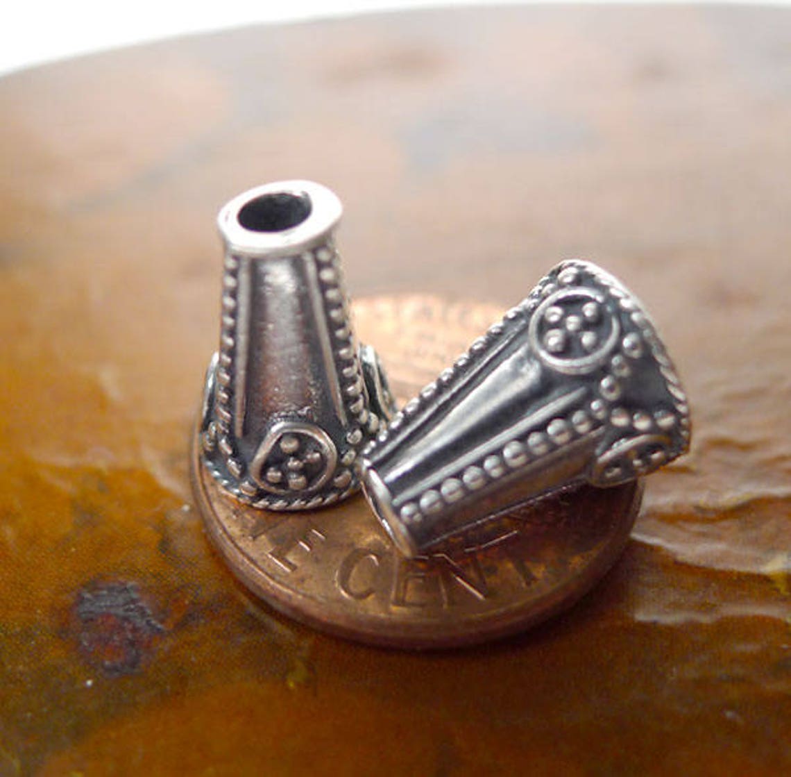 Sterling Silver Fancy Jewelry Cones With 6.5mm Opening 2 Etsy