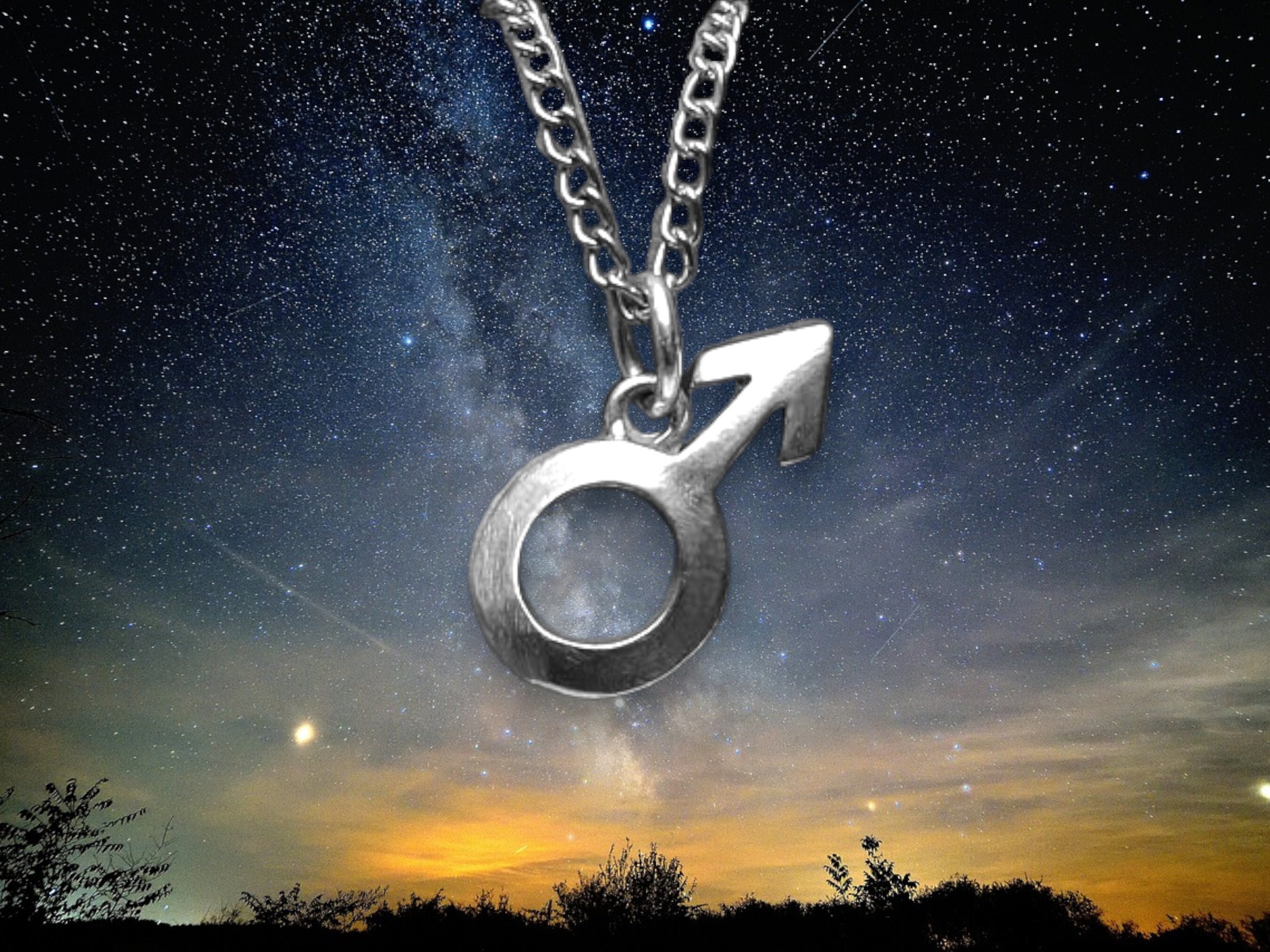 Mars Symbol Pendant - Etsy