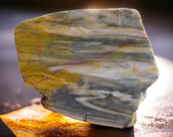 Zebra Marble Slab Rincon Unpolished Marble Slice Obscure Arizona Stone Slab Lapidary Supply USA