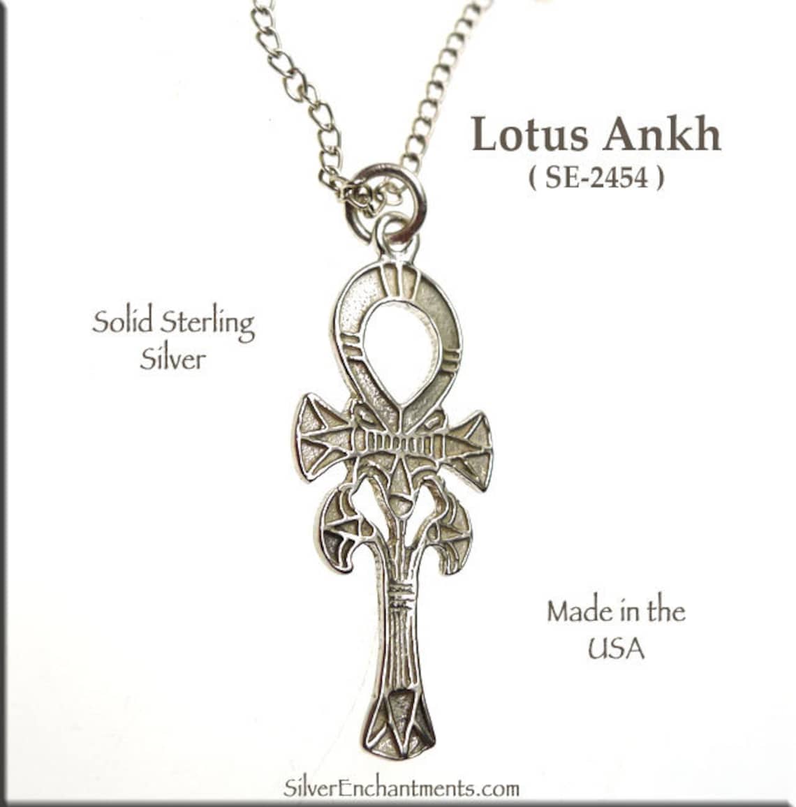 Sterling Silver Ankh Pendant Genuine .925 Silver Fancy Ankh Etsy