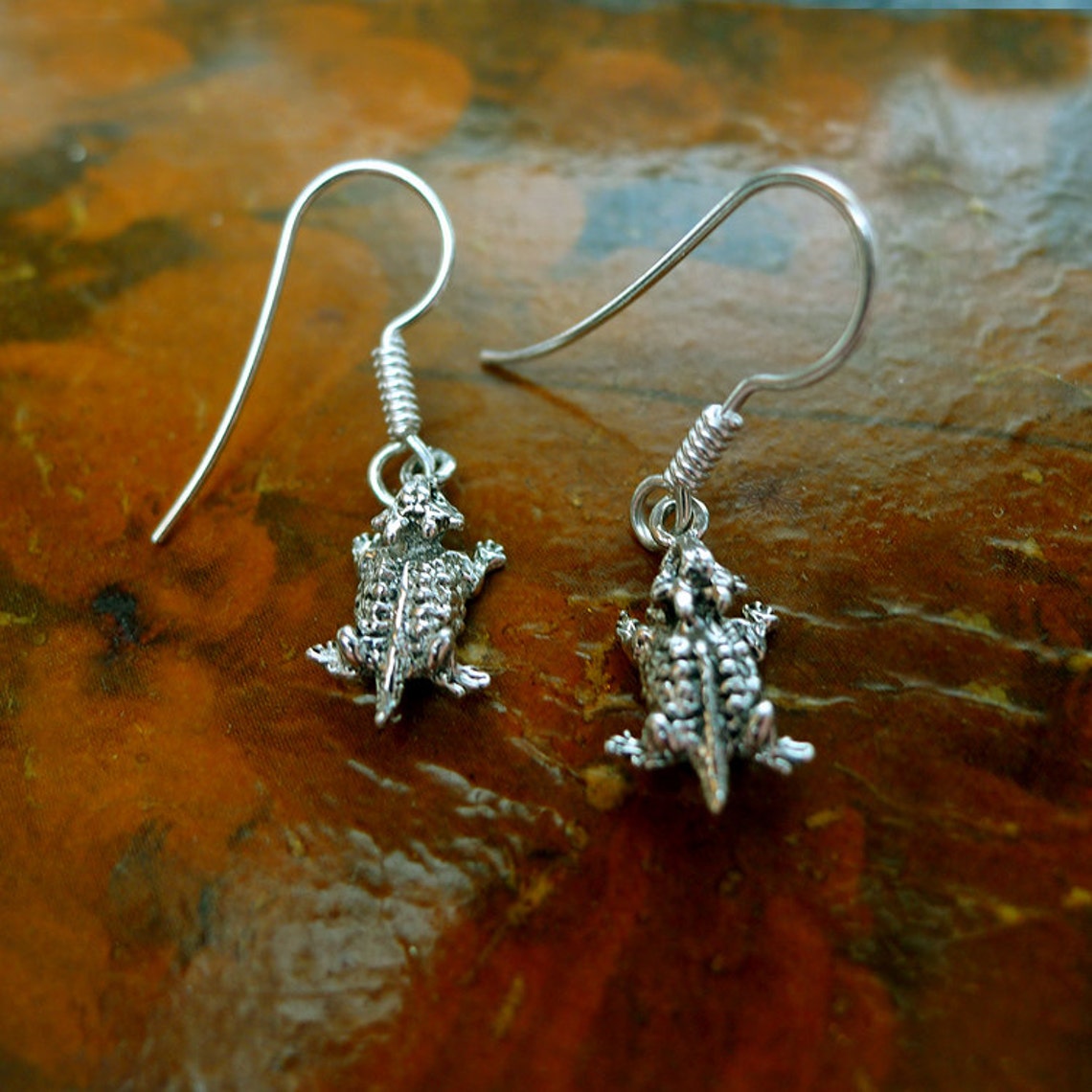 Sterling Silver Horned Toad Earrings Southwestern Earrings Etsy