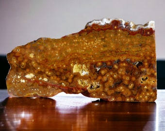 Unpolished Ocean Jasper Lapidary Slab Loaded with Crystals Natural Druzy Stone Slice Lapidary Supply