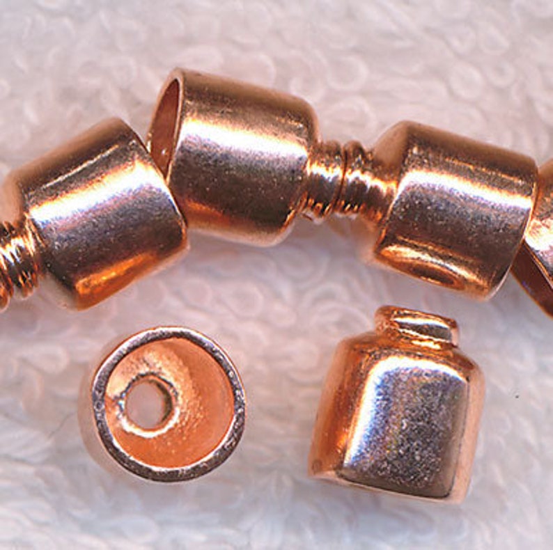 10 Copper Jewelry End Caps with 5.5mm Opening Genuine Copper Etsy Italia