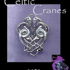Sterling Silver Entwined Celtic Love Birds Pendant | Celtic Crane Zoomorph Jewelry - Celebrate love, unity, and timeless connection with this exquisite Entwined Celtic Love Birds Pendant, inspired by traditional Celtic zoomorphic art. Featuring two graceful cranes entwined in an elegant dance, this piece symbolizes devotion, partnership, and the deep bonds that tie souls together.