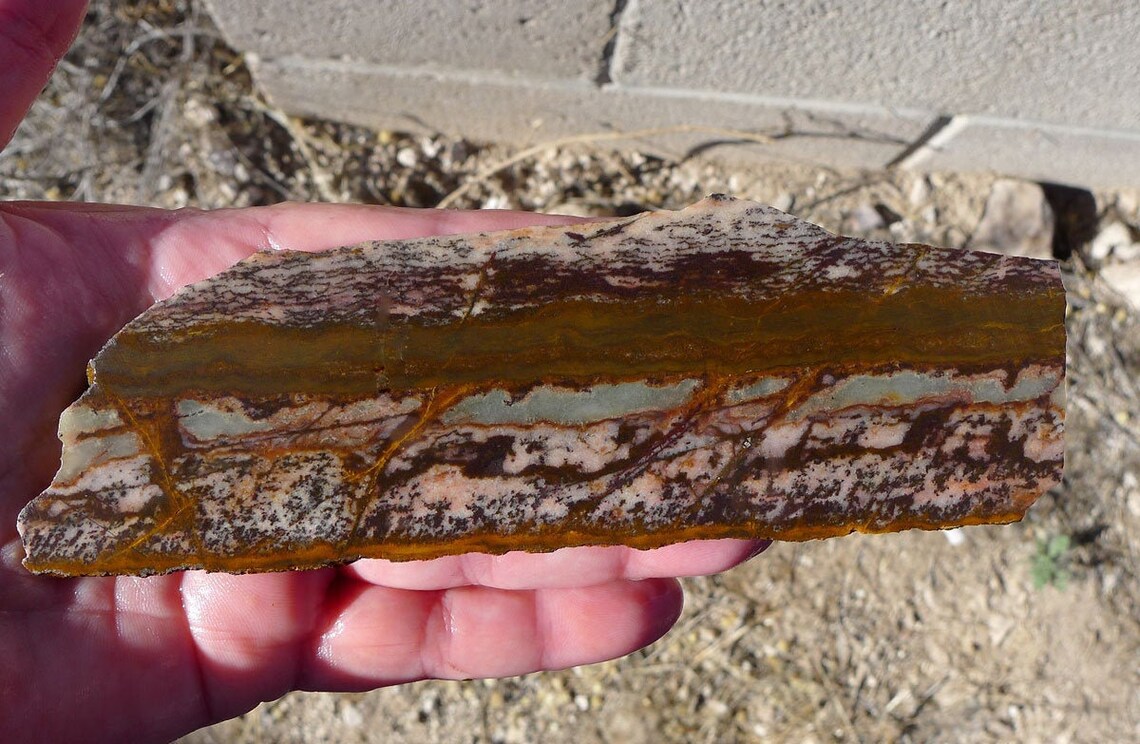 Outback Jasper Slab Australian Outback Jasper Slice Lapidary Etsy