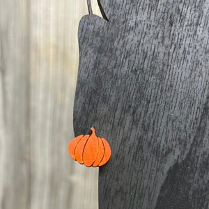 Pumpkin Stud Earrings - Handmade, hand painted - Orange or White - Halloween Earrings, Fall Jewelry