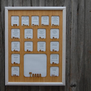 School Years Picture Frame - Holds 5.25x5.25 and 2x2.5 Photos - Personalized with Name 12x16 Birth thru 12th Grade Newborn-18 Picture Frame