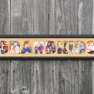 Grandkids Picture Frame - 6x32 Frame Holds 4x6 Photos - Gift for Grandparents Gift from Grandkids, Grandkids Frame, Grandkids Photos