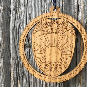 Police Badge Ornament for Christmas Tree