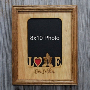 Love My Soldier Picture Frame - 11x14 Frame Holds an 8x10 photo