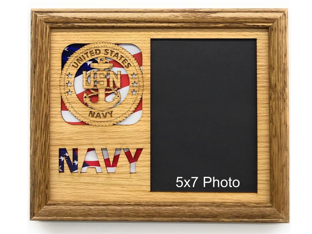 8x10 US Navy Picture Frame Holds 5x7 Photo United States Etsy