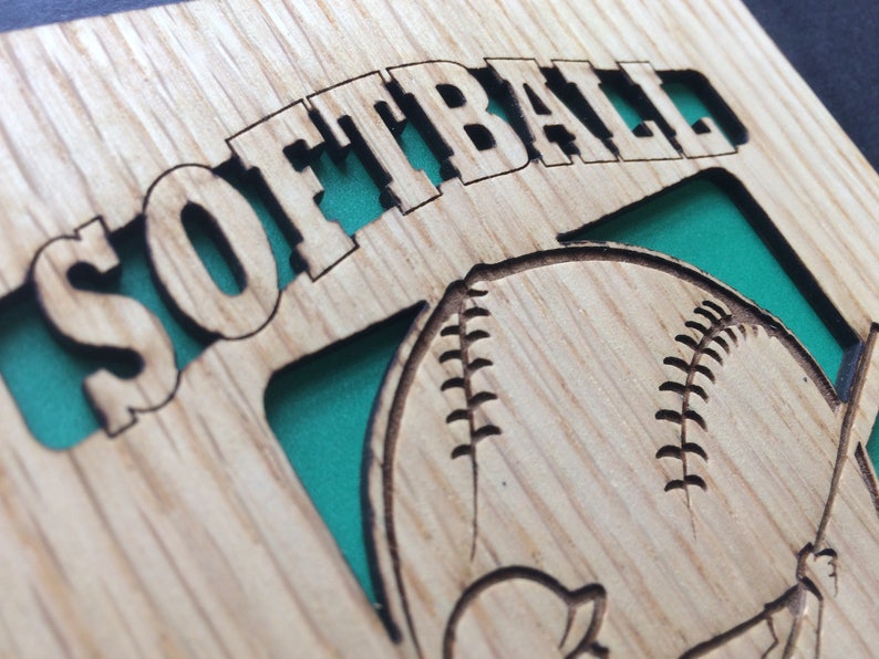 Softball Picture Frame Holds 3x4 Photo Gift for Softball Etsy