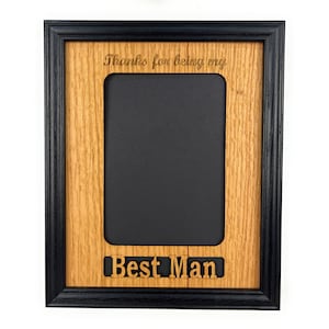 Best Man Picture Frame - 8x10 Frame Holds a 5x7 Photo - Wedding Party Gifts, Bridal Party Frame, Groomsman Gift, Best Man Gift for Best Man