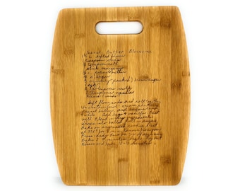 Personalized Bamboo Cutting Board Decor with Your Recipe or Saying - Laser Engraved Kitchen Decor