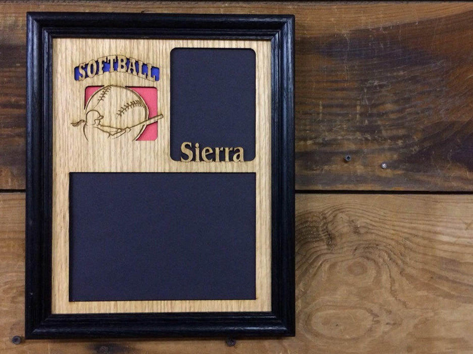 Softball Picture Frame 8x10 Frame Holds 5x7 and 3x4 Photos Etsy