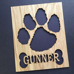 8x10 Dog Picture Frame - Dog Memorial, Bone & Paw Print Picture Frame, Dog Lover Gift, Personalized Collage Frame image 8