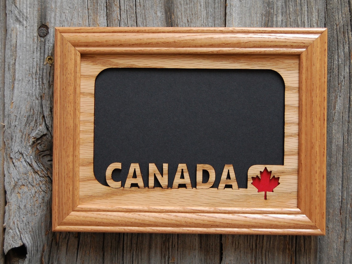 Canada Picture Frame Holds 4x6 Photo Canada Vacation Photo Etsy