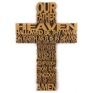 Lord&#39;s Prayer Wall Cross - Small 15.5&quot; x 11&quot;
