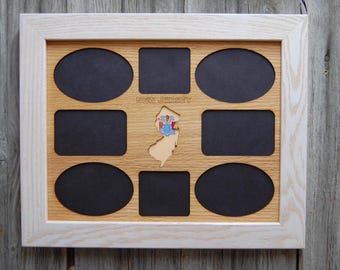 New Jersey Collage Picture Frame: 11x14 Holds 8 Photos