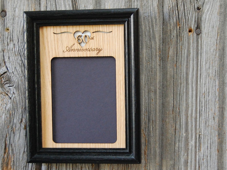 5x7 60th Anniversary Photo Frame Wedding Image 0