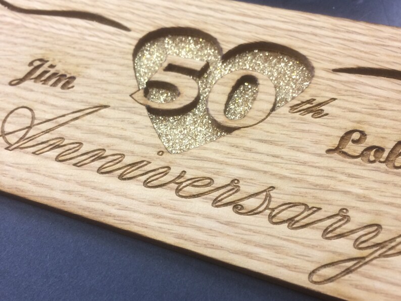 50th Anniversary Picture Frame Holds 5x7 and 3x5 Photos Etsy