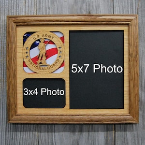US Army Picture Frame - 8x10 Frame Holds 5x7 Photo- United States Army Retirement Gift for Army Officer Commissioning Army Veteran