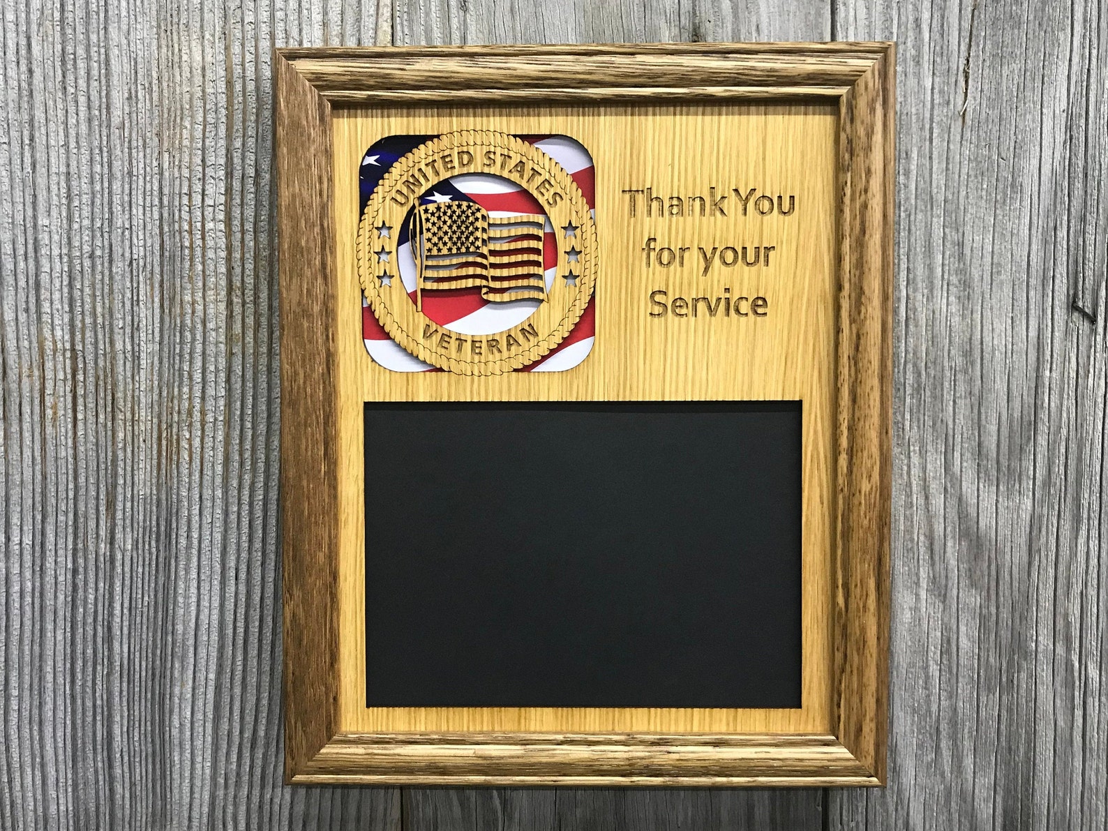 US Veteran Picture Frame Holds 5x7 and 3x4 Photos Veteran Etsy
