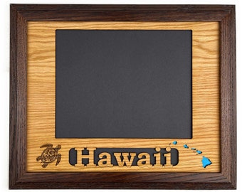 Hawaii Picture Frame - 11x14 Frame Hold an 8x10 Photo - Travel Picture Frame