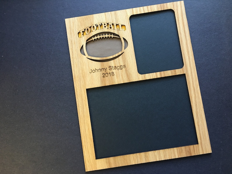 Football Picture Frame Holds 5x7 and 3x4 Photos Football Etsy